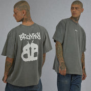 CAMISETA BORBOLETA CINZA – MODELO OVERSIZED | BRONKY